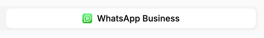 WhatsApp Business tab